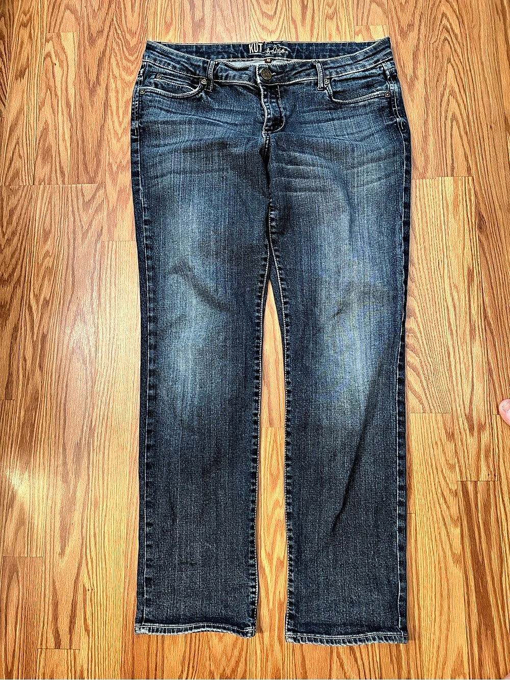 KUT from the Kloth Straight Leg Jeans Waist 12 Blue